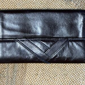 Dark brown leather wallet
